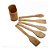 Jogo Porta Utensílios Cozinha Bambu Colher De Pau Espatulas - Imagem 1