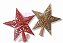 Estrela Ponteira Glitter Para Decoração Arvore de Natal 20cm - Imagem 1