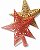 Estrela Ponteira Glitter Para Decoração Arvore de Natal 20cm - Imagem 2