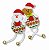 Enfeite De Natal Papai Noel e Urso Com Chocalho C/3 unidades - Imagem 1