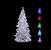 Árvore De Natal Mini Luz Led Colorido Acrílico Baterias 2Uni - Imagem 3