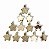 Enfeite Decorativo De Arvore Estrela pendente C/ 12 Unidades - Imagem 2