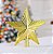 Estrela Para Arvore Natal Ponteira Dourado e Vermelho 20cm - Imagem 4