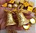 Kit 30 Enfeite Decorar Arvore Natal Modelo Sortido Dourado - Imagem 4