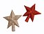 Estrela Brilhante Gliter Ponteira P/ Árvore De Natal 12x11cm - Imagem 1