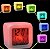 Relógio Digital De Mesa Despertador Cubo Com Led 7 Cores - Imagem 5