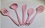 Kit 05 Pc Utensílios De Silicone Maciço Espátulas Colheres C - Imagem 8