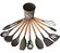 Kit 12 Utensílios Cozinha Silicone Maciço Com Cabo Madeira - Imagem 1