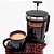 Cafeteira Francesa Em Vidro Manual Preta Café E Chá 600ml - Imagem 1