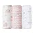 Cueiro Swaddle Soft Premium 1,20M x 1,20M com 03 Unidades Rosa - Papi Baby - Imagem 1