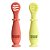 Colheres de Treinamento Fase 1 e 2 com Ventosa Yummy! Coral e Amarelo - Fisher Price - Imagem 1