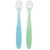 Colher de Silicone Baby 2 Unidades Azul e Verde - Buba - Imagem 1