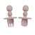 Talheres de Silicone com Limitador Flex Grab Rosa - Clingo - Imagem 1