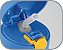 Garrafinha Inox Térmica "Foogo" Azul e Amarelo - Thermos - Imagem 2