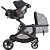 Carrinho Para Gêmeos + 2 Bebe Conforto + 2 Base Isofix Pair Melange Cinza - Kiddo - Imagem 12