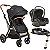 Carrinho de Bebê Nomad Com Bebe Conforto E Base Isofix Preto - Kiddo - Imagem 1