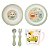 Kit Alimentação Infantil Ecológico 5 Peças Marcus & Marcus (Prato, Tigela, Caneca, Colher e Garfo) Multicolorido - Imagem 1
