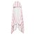Toalha de Banho com Capuz Kids Power Sec 140x70cm Rosa Listrada - Imagem 1