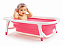 Banheira Dobrável Weego Flexibath Rosa – Compacta, Portátil e Segura para Bebês - Imagem 1