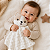Naninha Laço Bebê Minha Primeira Naninha Cachorro Boo Bege - Imagem 2