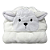 Toalha de Banho com Capuz Comfort Power Sec Ovelha Branco - Laço Bebê - Imagem 2