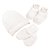Kit Touca, Luva e Sapatinho RN Laço Bebê Bamboo - Off White - Imagem 1