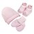 Kit Touca, Luva e Sapatinho RN Laço Bebê Bamboo - Rosa Bebê - Imagem 1