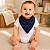 Babador Bandana Bamboo Laço Bebê - Azul Marinho - Imagem 2