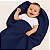 Manta Blanket Bebê 100% Algodão Laço Bebê - Azul Marinho - Imagem 2