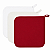 Kit Paninho de Boca Babita Bamboo Laço Bebê 3 Peças - Vermelho - Imagem 1