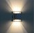Arandela Box 2 Focos Luminária Externa Interna Muro Parede Alumínio Preto - Imagem 3