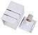 Arandela Catarina 10cm 1 Facho 2 Frisos Externa Interna Muro Parede Alumínio Branco - Imagem 2