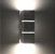 Arandela Retangular 2 Frisos Externa Interna Muro Parede Alumínio Preto - Imagem 3