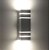 Arandela Retangular 4 Frisos Externa Interna Muro Parede Alumínio Branco - Imagem 3