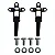 Kit Prendedores Quadro Parabrisa Jeep Ford Willys CJ5 55 a 83 - Imagem 1