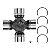Cruzeta do Cardã MOOG Super Duty Jeep CJ3 CJ5 Wrangle Cherokee - Troller - F1000 - Imagem 1