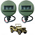 LANTERNA DIANTEIRA TORPEDO BLACK OUT JEEP MILITAR GPW / MB - Imagem 1