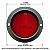 Kit 4 Refletor Metal Vermelho Olho Gato Jeep Militar M35 - Imagem 3