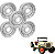 JOGO DE RODA ORIGINAL JEEP WILLYS CJ3 16X4,5 (5un) - Imagem 1
