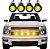 Led Grade Dianteira Luz Diurna Âmbar Caminhonete 4 Pç 18mm - Imagem 1