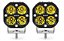 Par Super Farol Milha Spot Led Cree Luz Amarela 40w c/ Suporte Utv - Imagem 2