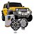 Par Farol De Milha Troller T4 Redondo 17 Leds 51w 9v/60v 6000k - Imagem 1