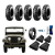 Jogo Pneu Jeep Willys 750-16 Pirelli Anteo AT85 8Lonas + Câmaras De Ar - Imagem 1