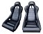 Bancos Concha Fixo Preto + Trilho Jeep Willys Cj5, Buggy, Gaiola e UTV - Imagem 1