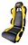 Banco Concha Reclinavel Para Jeep Willys / Ford CJ5 Preto e Amarelo - Imagem 2
