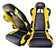 Banco Concha Reclinavel Para Jeep Willys / Ford CJ5 Preto e Amarelo - Imagem 1