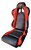 Banco Concha Reclinavel Para Jeep Willys / Ford CJ5 Preto e Vermelho - Imagem 2