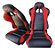 Banco Concha Reclinavel Para Jeep Willys / Ford CJ5 Preto e Vermelho - Imagem 1