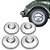 Jogo Calota Aço Cromada Roda 4 Furos VW Fusca Brasília Variant TL Zé Do Caixão Kombi Karmann Ghia TC - Imagem 2