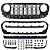 Grade Frontal Jeep Wrangler JL Modelo 2025 SEM BURACO CAMERA FRONTAL - Imagem 4